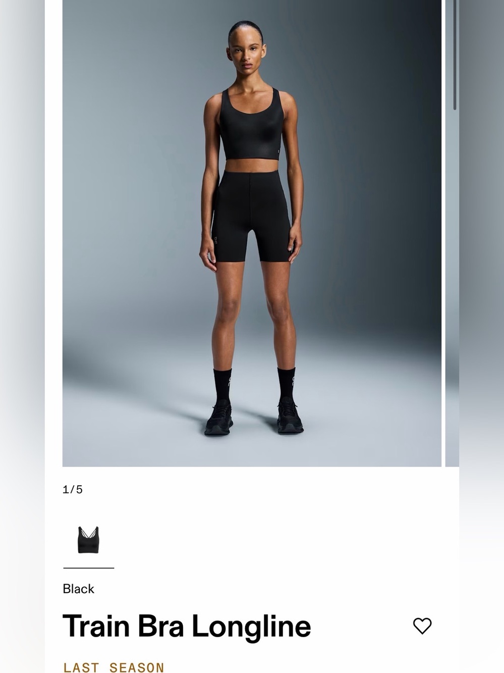 On Running Black Train Bra Longline - Scoop Sports Bra
